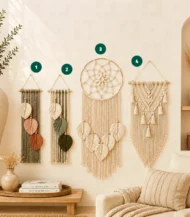 Macrame set (3 pieces)