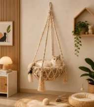 ⁦Macrame Cat Bed⁩ - الصورة ⁦2⁩