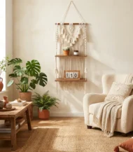 Macrame Shelf 2 levels - Image 2