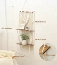 Macrame Shelf 2 levels - Image 4