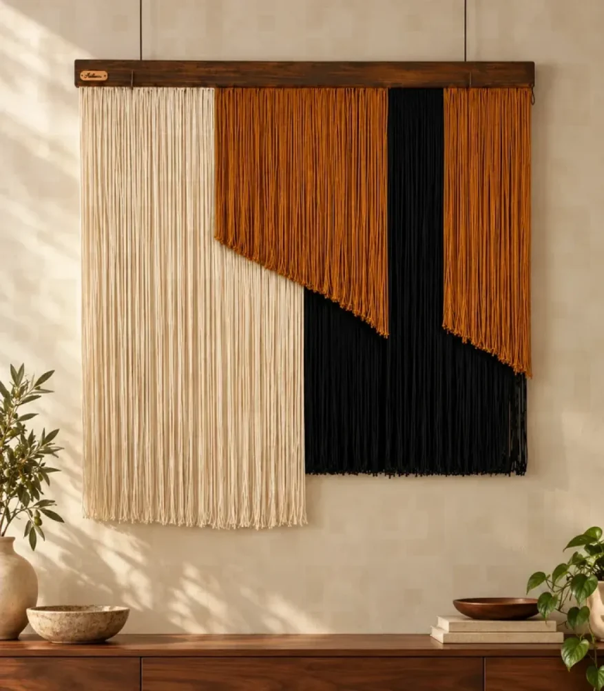 Rustic Hourglasses Geometric Macrame Wall Hanging - Ibtekr club